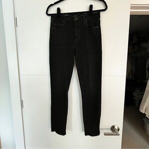 Citizens of Humanity Soft Black Straight Leg Denim Jeans